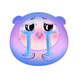 😭 llorando, lágrimas, triste, emoji, dibujos animados whatsapp sticker