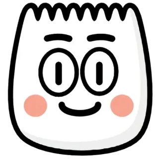 🙂 fofo, feliz, rosto, desenho animado, personagem, emoji whatsapp sticker