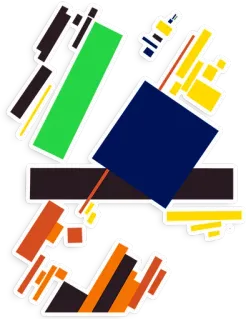 😨 abstract, geometric, modern, art, colorful, shapes telegram sticker