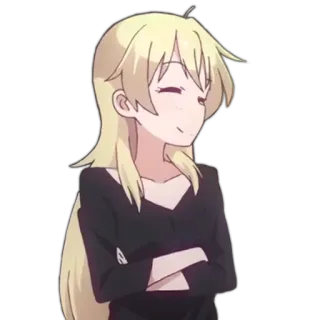 😊 anime, personagem, mangá, arte, desenho animado, cabelo loiro telegram sticker