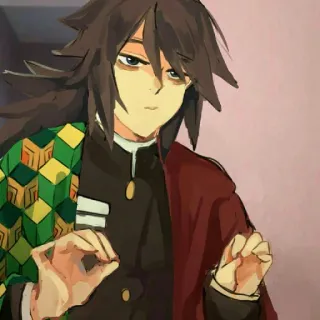 🌊 Giyu Tomioka Demon Slayer Аниме, Клинок, рассекающий демонов, Гию Томиока, Персонаж, Манга telegram sticker