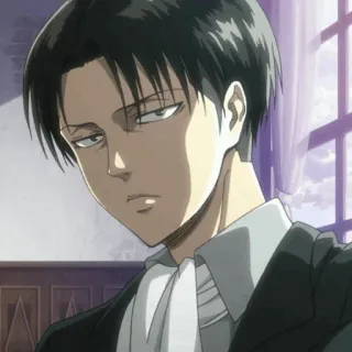 🖤 Levi Ackerman Attack on Titan Anime, Levi, Ackerman, Personage, Japanse animatie, Manga, Attack on Titan telegram sticker