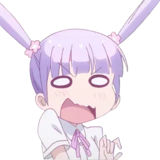 😱 Aoba Suzukaze New Game! Anime, Garota, Fofa, Reação, Engraçado, Novo jogo telegram sticker