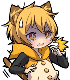 😰 애니메이션, 만화, 스티커, 고양이, 사람, 불안 telegram sticker