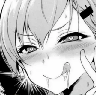 👅 anime, girl, manga, face whatsapp sticker