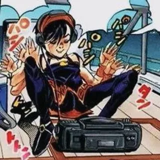 🎧 Rohan Kishibe JoJo's Bizarre Adventure 애니메이션, 만화, 키시베 로한, 죠죠의 기묘한 모험 telegram sticker