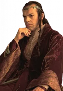 🤔 Elrond Lord of the Rings Elrond, Lord of the Rings, elf, fantasy, character telegram sticker