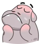 👏 бегемот, мультик, животное, милый, умоляющий, просящий telegram sticker