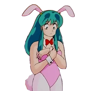 🐰 Lum Invader Urusei Yatsura anime, bunny, girl, lum invader, urusei yatsura telegram sticker