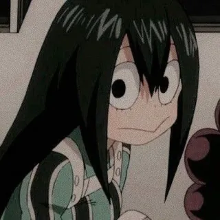 👀 Tsuyu Asui My Hero Academia Anime, Manga, My Hero Academia, Tsuyu Asui, Froppy, Cartone animato, Sticker telegram sticker