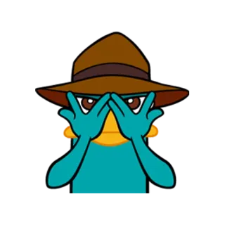 🙌 Perry the Platypus Phineas and Ferb cartone animato, agente p, disney, ornitorinco, personaggio, animato telegram sticker