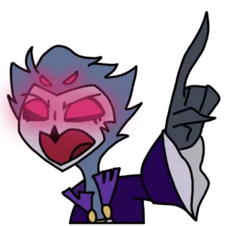 😡 Stolas Helluva Boss Cartoon, Animation, Anime, Figur, Dämon, Sticker telegram sticker