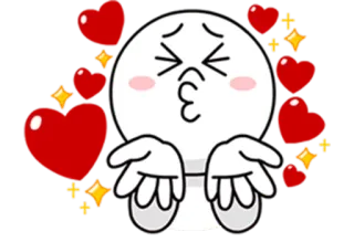 😍 сердце, любовь, милый, мультфильм, блеск, эмодзи whatsapp sticker