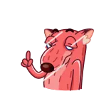 🤯 Cartone animato, Animale, Cane, Volpe, Carino, Adesivo telegram sticker