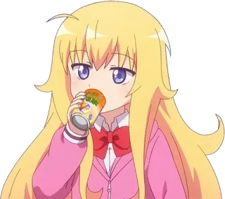 🥤 อนิเมะ, การ์ตูน, เครื่องดื่ม, น่ารัก, ตัวละคร telegram sticker