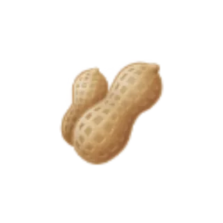 🥜 amendoim, nozes, comida, emoji telegram sticker