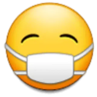 😷 emoji, mask, covid, pandemic, medical telegram sticker