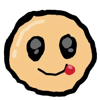😋 emoji, cute, smiley, tongue, face, cartoon telegram sticker