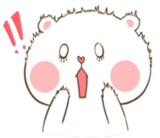 😱 süß, Bär, Aufkleber, Tier, Cartoon, kawaii telegram sticker