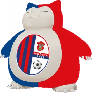 🟥 Snorlax MODICA 1932 Snorlax, Pokémon, Modica, Fútbol, Fútbol, Mascota telegram sticker