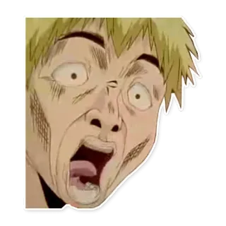 😨 anime, terkejut, kaget, ekspresi, kartun, takut whatsapp sticker