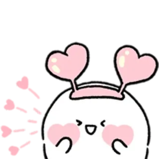 😍 dễ thương, kawaii, trái tim, tình yêu, giọt, hồng, hoạt hình, ngọt ngào telegram sticker