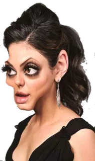 👀 Mila Kunis актриса, знаменитость, портрет, женщина, карикатура telegram sticker