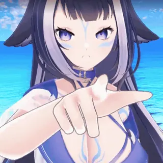 ☝️ LilyPichu Аниме, Девушка, Виртуальный, Втубер, Указывает telegram sticker