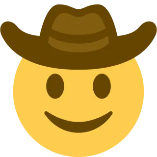 🤠 cowboy, emoji, hat, western telegram sticker