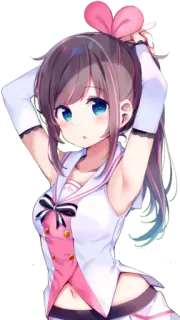 👱‍♀ Anime, Menina, Fofa, Desenho animado, Feminino, Kawaii telegram sticker