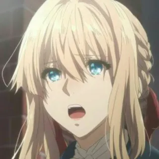 🧐 Violet Evergarden anime, character, emotional, girl, sad, violet evergarden telegram sticker