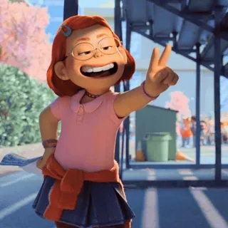 ✌️ Mei Lee Turning Red Я краснею, Дисней, Пиксар, Анимация, Красная Панда, Мэй, Мультфильм telegram sticker