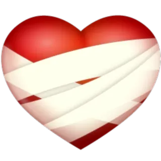 ❤ coração, bandagem, amor, dor, ferido, recuperação telegram sticker