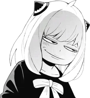 👀 Anya Forger Spy x Family anya, spy x family, anime, manga, cara graciosa, presumido, lindo, dibujo animado telegram sticker
