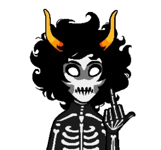 🖕 bộ xương, ngón giữa, xúc phạm, cử chỉ telegram sticker