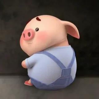 🐽 cochon, dessin animé, mignon, animal, personnage, illustration telegram sticker