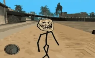 🤪 Trollface โทรลเฟซ, มีม, อินเทอร์เน็ตมีม, โทรลล์, มุกตลก telegram sticker