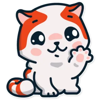 ✋ кот, котенок, животное, милый, питомец telegram sticker