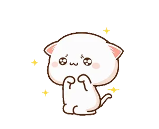 ✨ gatto, carino, kawaii, cartone animato, animale telegram sticker