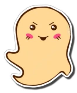 👻 幽灵, 可爱, 卡哇伊, 万圣节, 恐怖, 贴纸, 卡通 telegram sticker