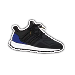 👟 Sneaker, Sepatu, Alas kaki, Hitam, Biru, Adidas, Ultraboost telegram sticker