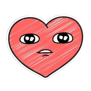 ❤️ hati, emoji, kartun, cinta whatsapp sticker