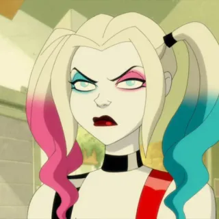 🎪 Harley Quinn 할리 퀸, DC 코믹스, 슈퍼빌런, 만화, 애니메이션, 캐릭터 telegram sticker