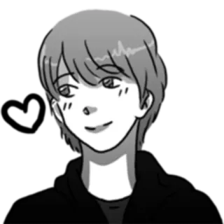😍 Anime, Cartone animato, Manga, Ritratto, Adesivo, Personaggio, Illustrazione telegram sticker