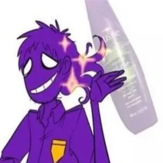 💇‍♀️ cartoon, paars, haarproduct, shampoo, humor telegram sticker