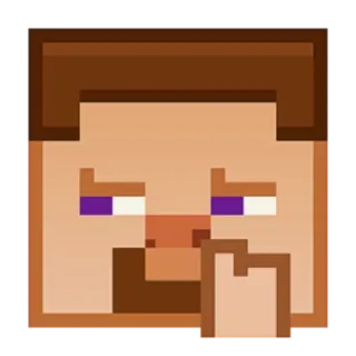 🤧 Steve Minecraft Minecraft, Steve, middle finger, pixel art, video game telegram sticker