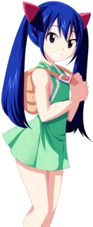 😁 Wendy Marvell Fairy Tail Anime, Fairy Tail, Wendy Marvell, Süß, Cartoon telegram sticker