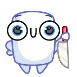 🙂 Cartoon, Mes, Creatuur, Geweld, Eng telegram sticker