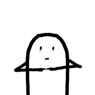 🌱 만화, 막대기 인간, 미니멀리즘, 그림, 일러스트, 캐릭터 telegram sticker