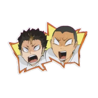 😳 Anime, Expresiones, Exclamación, Reacción, Dibujos animados, Retrato telegram sticker
